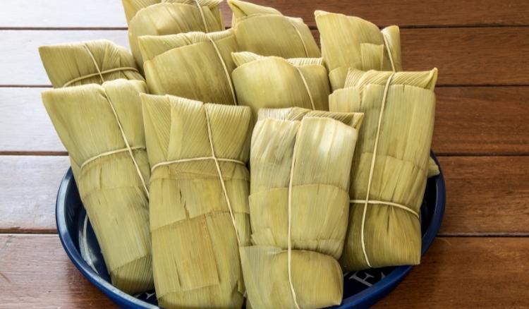 Pamonha para vender na rua