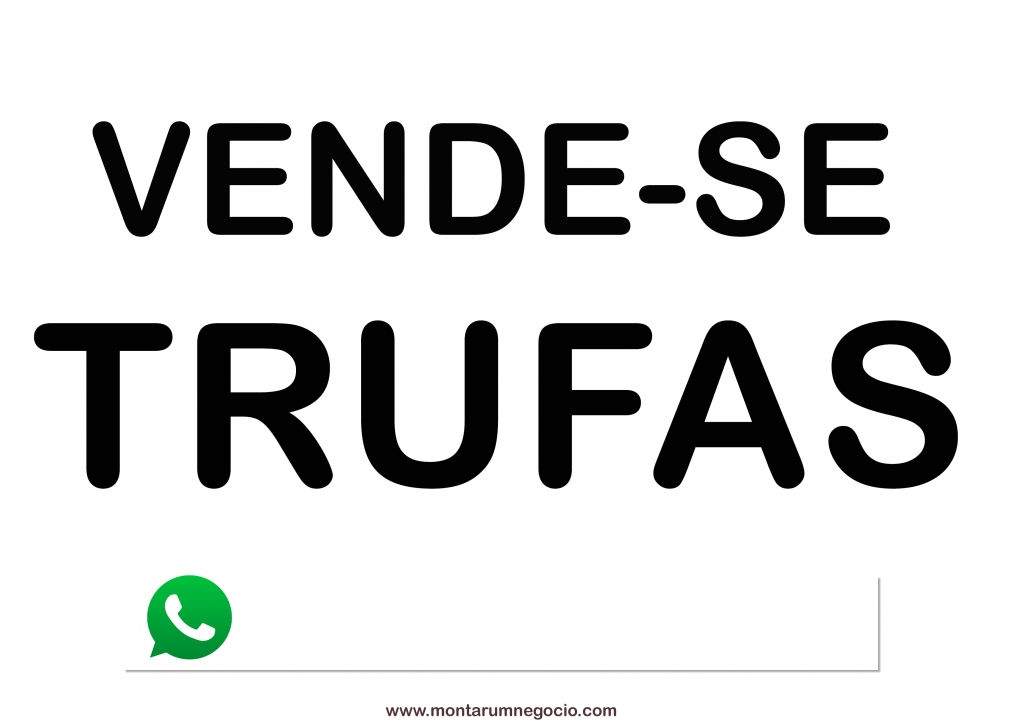 Plaquinha de vende-se trufas