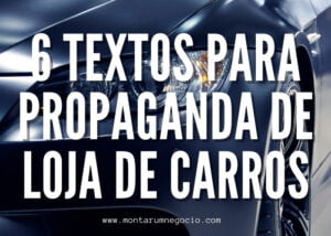 Texto para propaganda de loja de carros