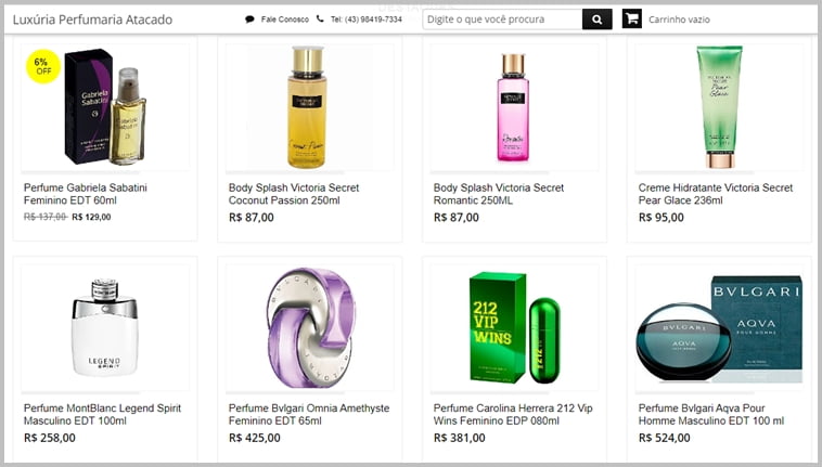 loja virtual de perfumes importados no atacado