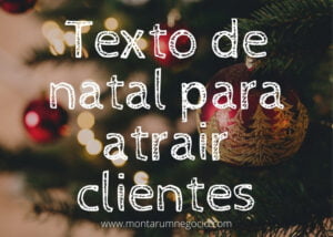 Texto de natal para atrair clientes