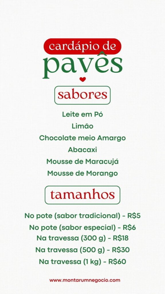 qual o valor de um pavê de 1 kg qual o valor de um pavê de 1 kg