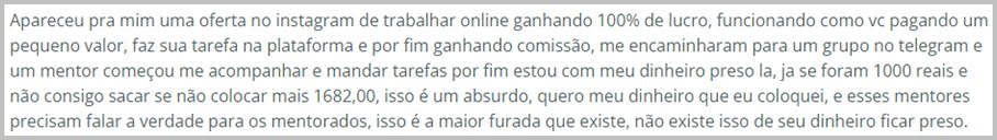 Realizar tarefas online golpe