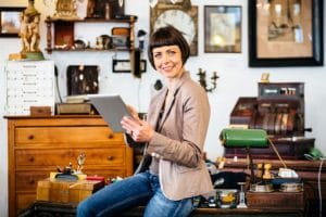 como funciona um antiquário