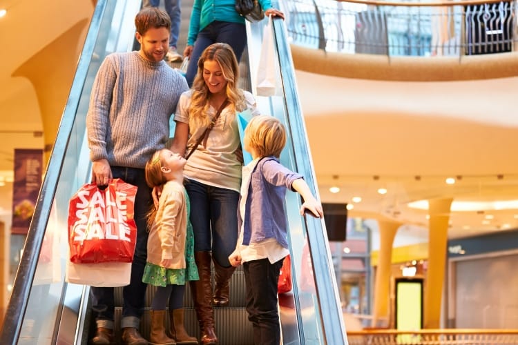 quanto um shopping fatura por dia